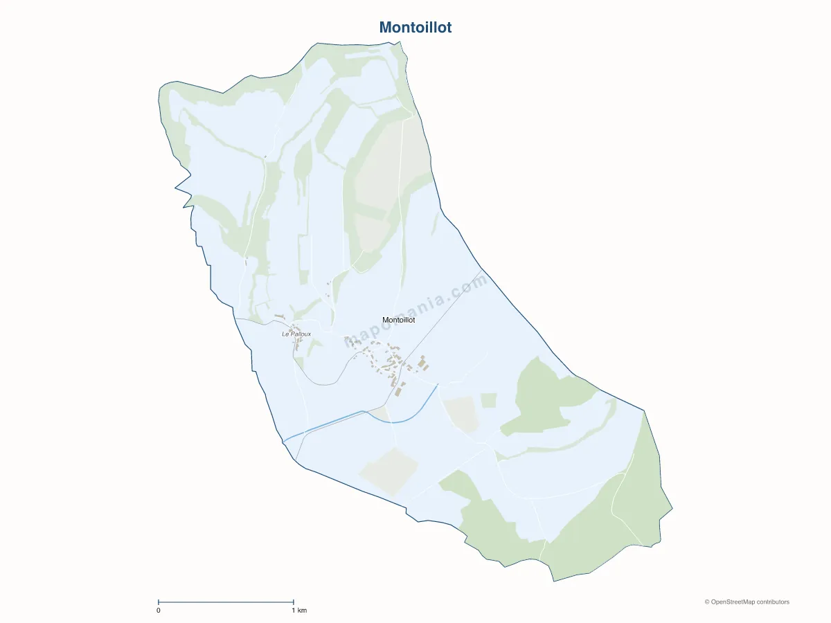 Carte de Montoillot à personnaliser