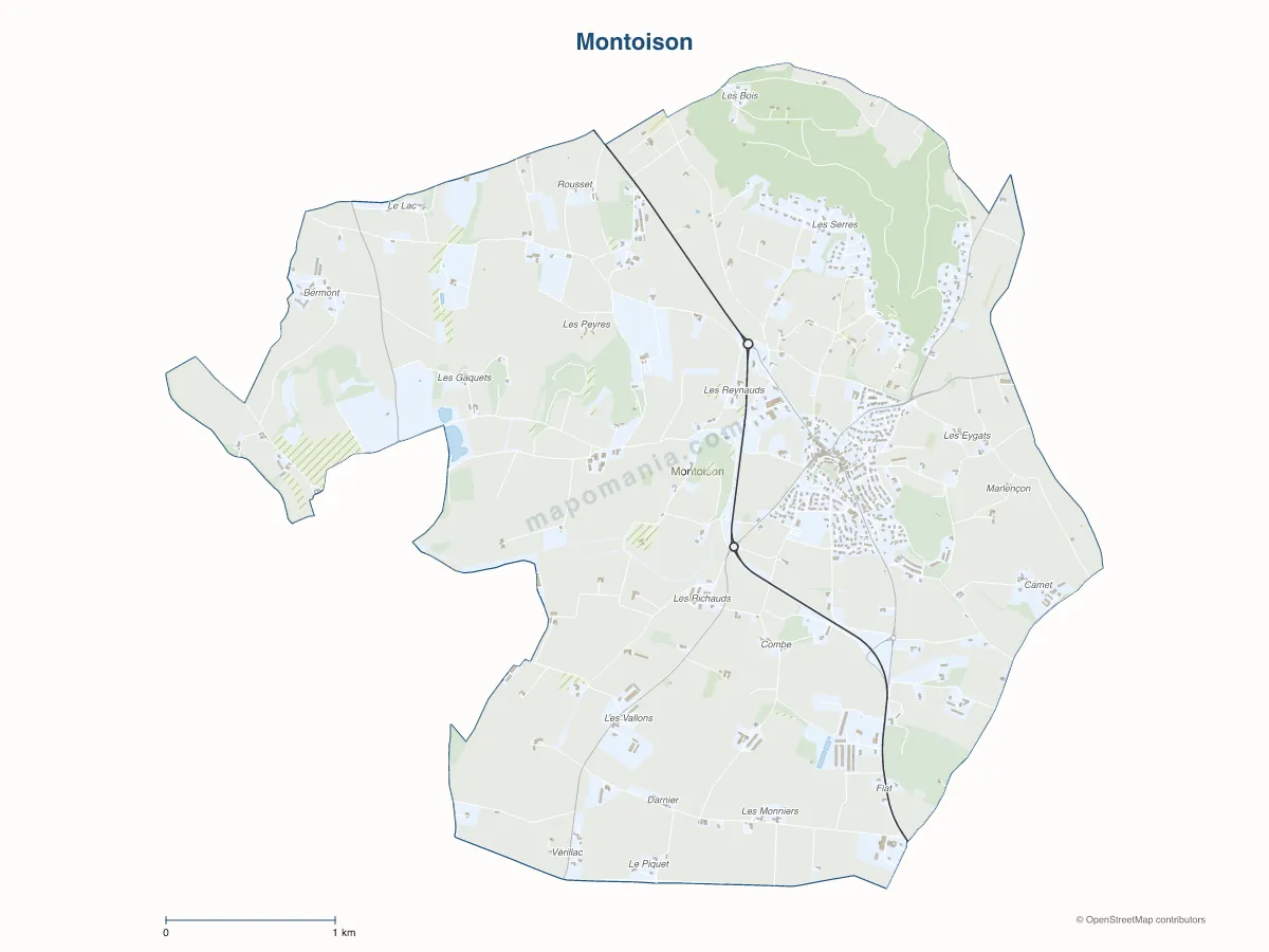 Carte de Montoison à personnaliser