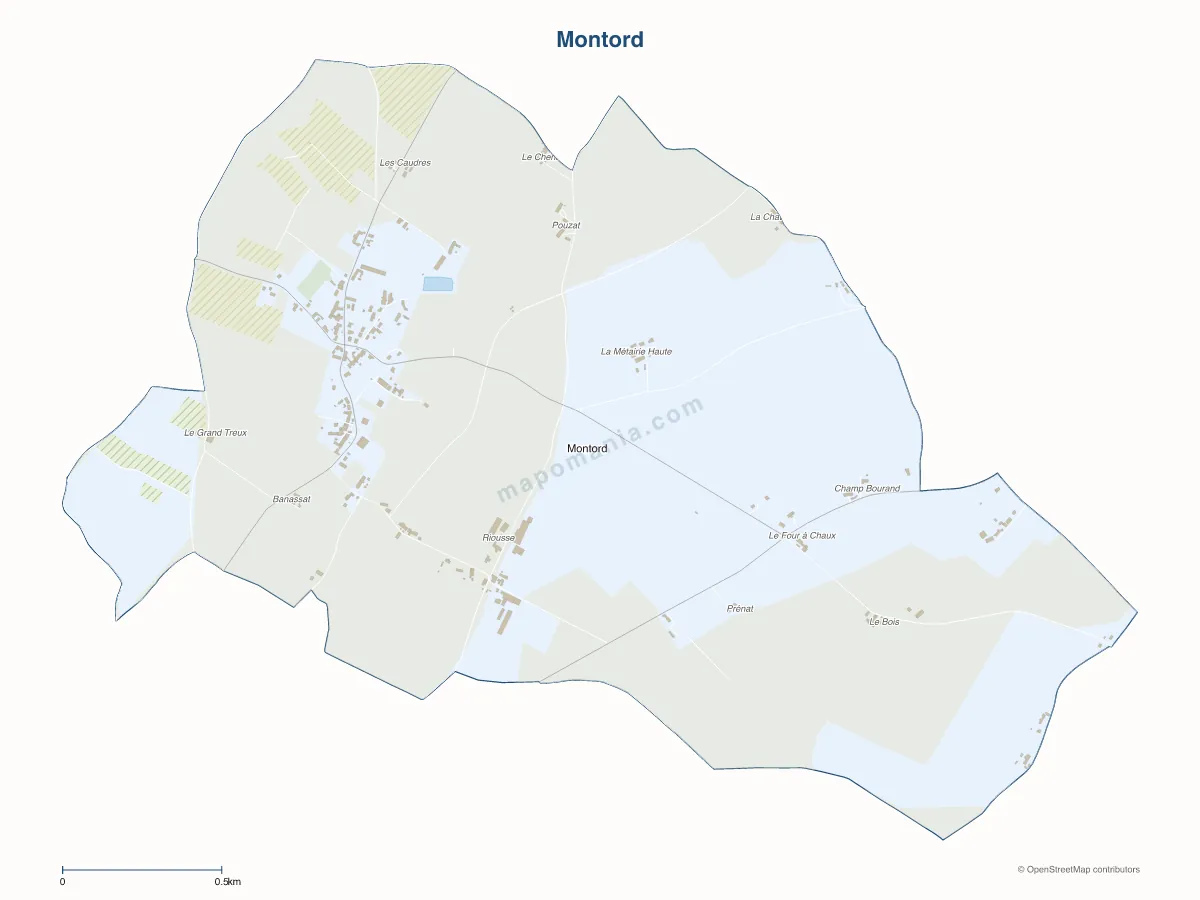 Carte de Montord à personnaliser
