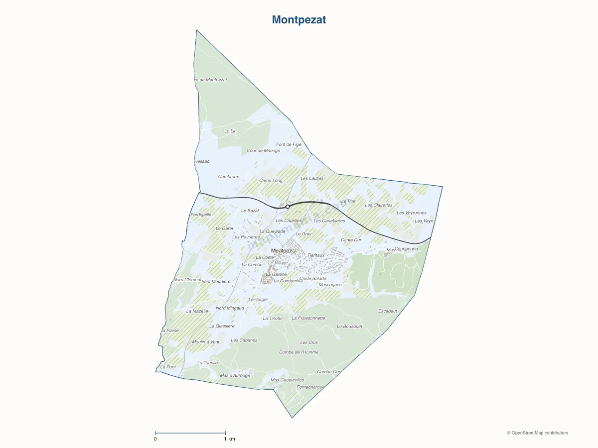 Carte de Montpezat à personnaliser