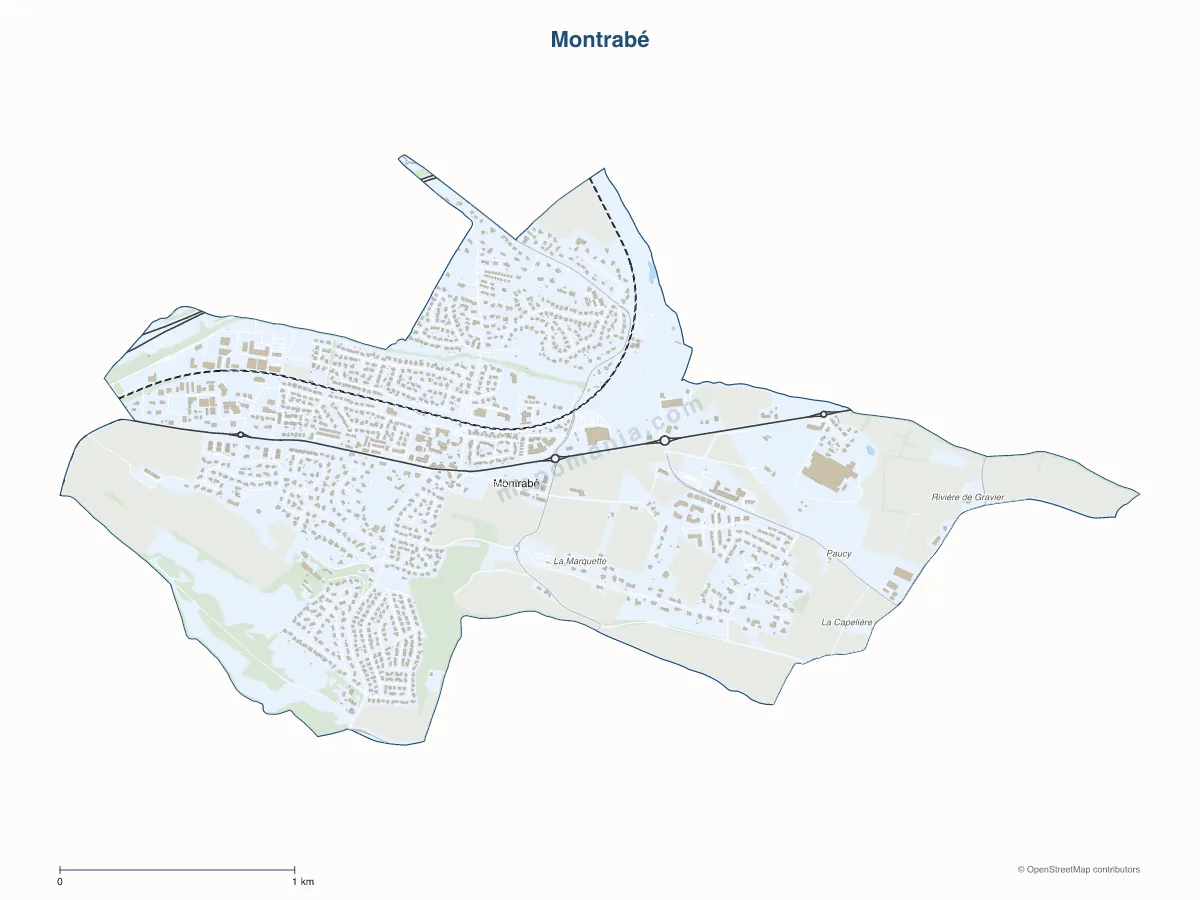 Carte de Montrabé à personnaliser