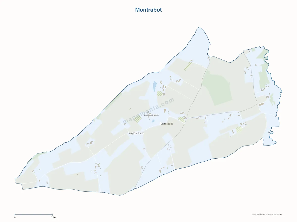 Carte de Montrabot à personnaliser