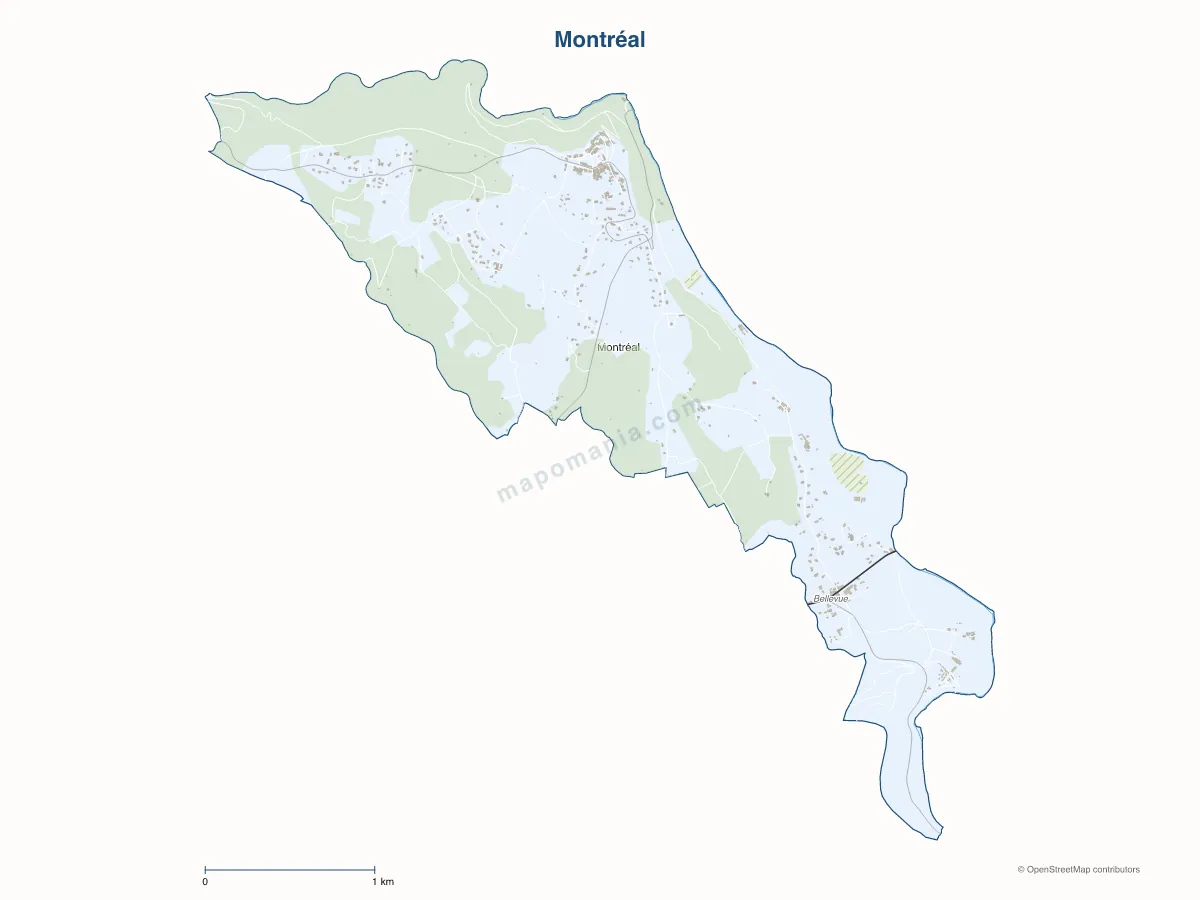 Carte de Montréal à personnaliser