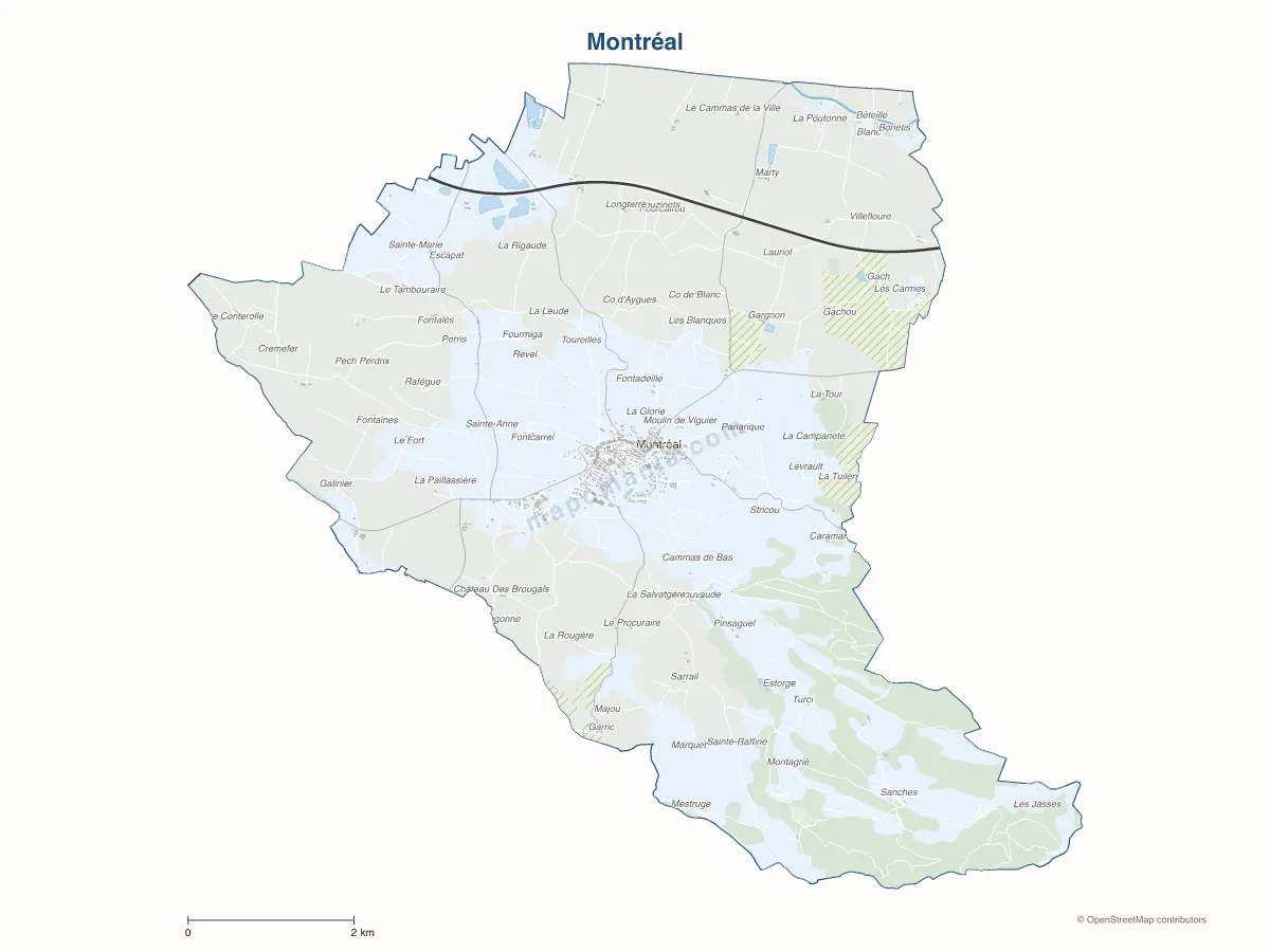 Carte de Montréal à personnaliser
