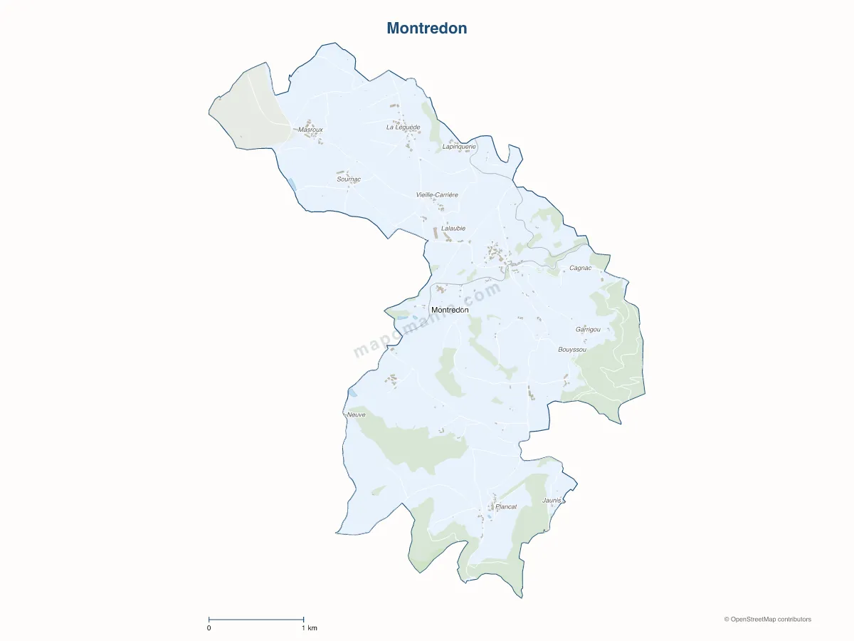Carte de Montredon à personnaliser