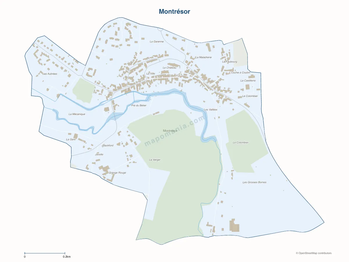 Carte de Montrésor à personnaliser