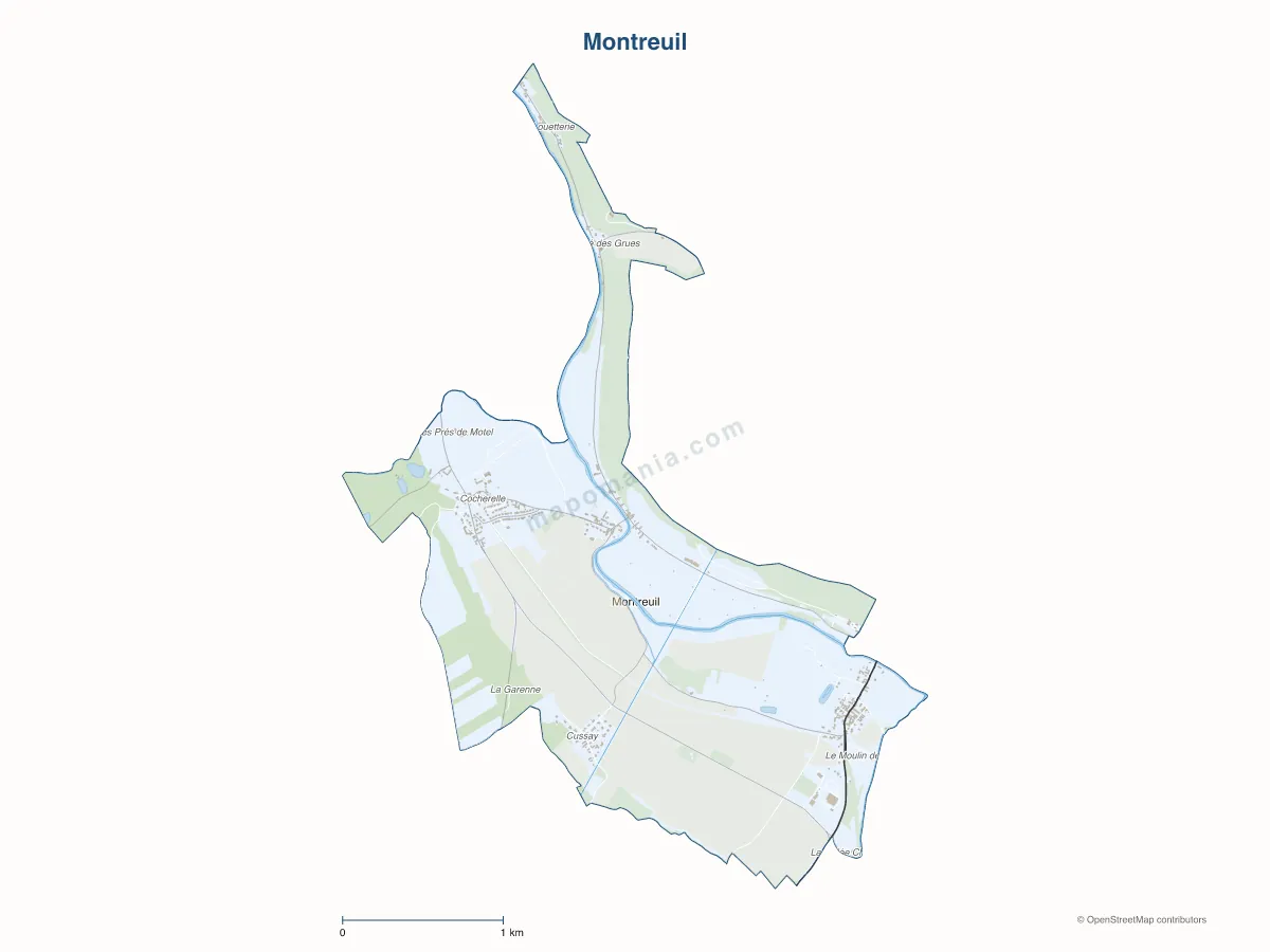 Carte de Montreuil à personnaliser