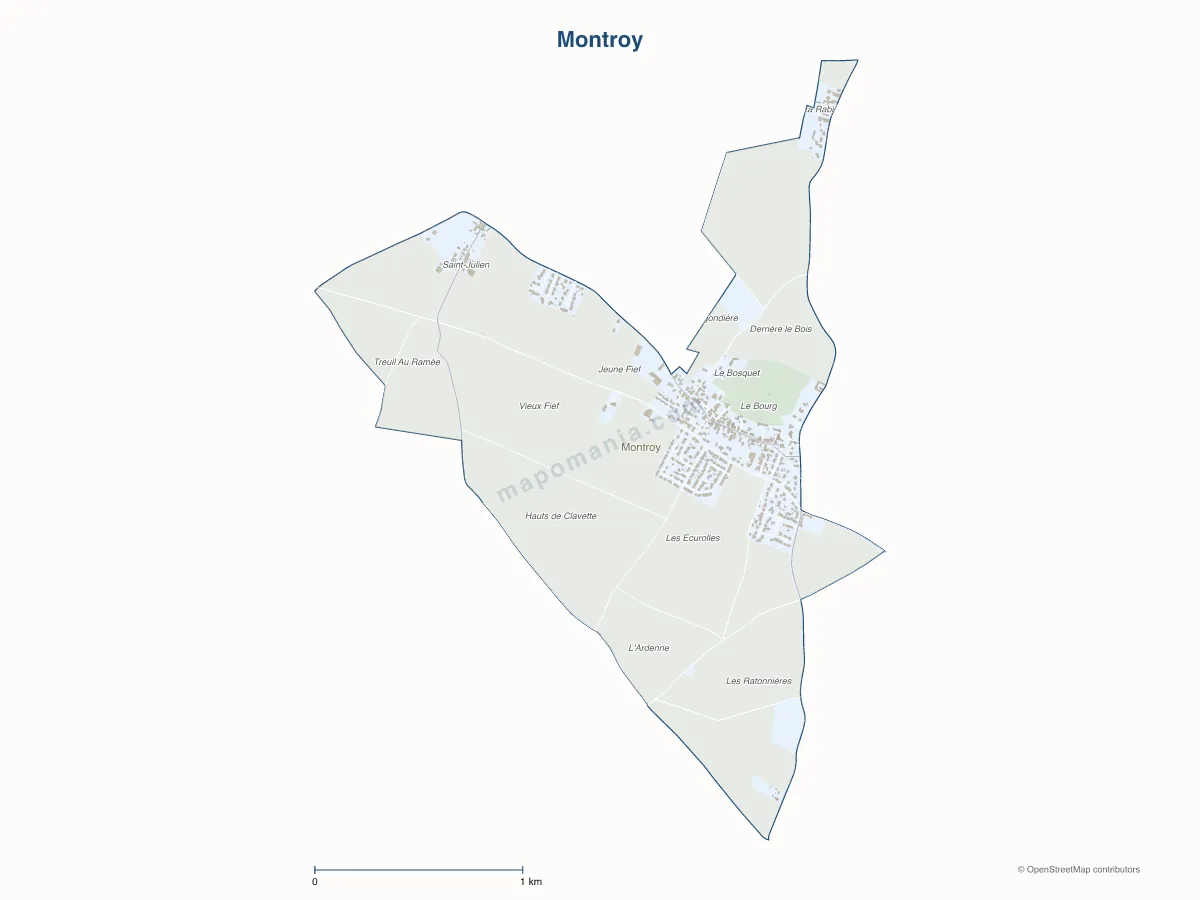 Carte de Montroy à personnaliser