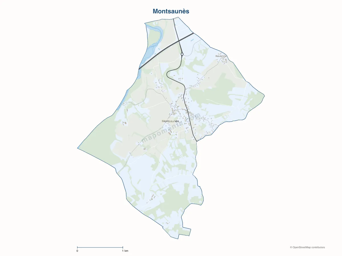 Carte de Montsaunès à personnaliser