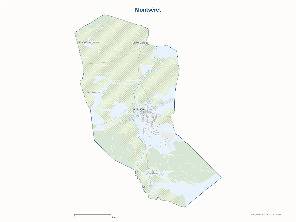Carte de Montséret à personnaliser