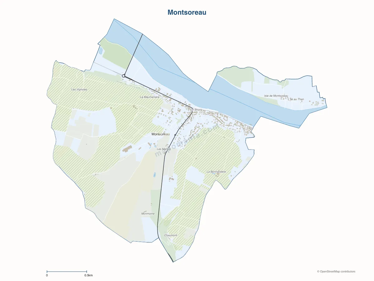 Carte de Montsoreau à personnaliser