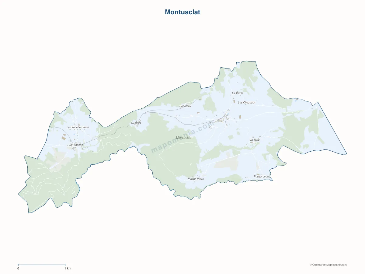 Carte de Montusclat à personnaliser