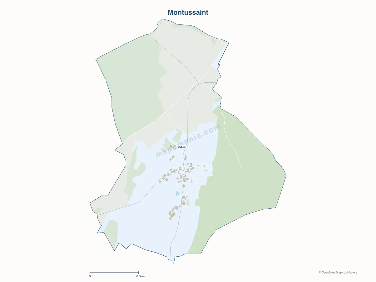 Carte de Montussaint à personnaliser