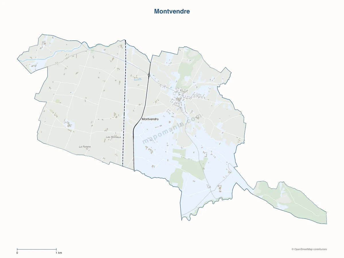 Carte de Montvendre à personnaliser