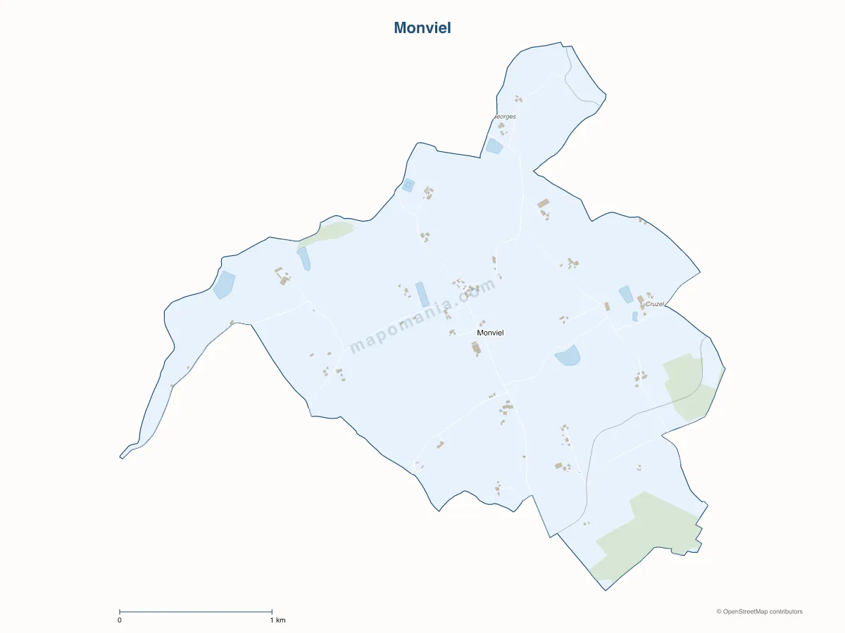 Carte de Monviel à personnaliser