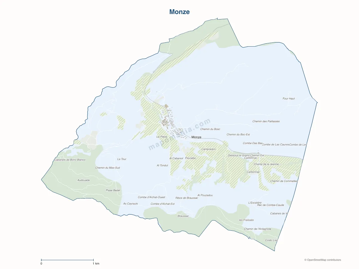 Carte de Monze à personnaliser