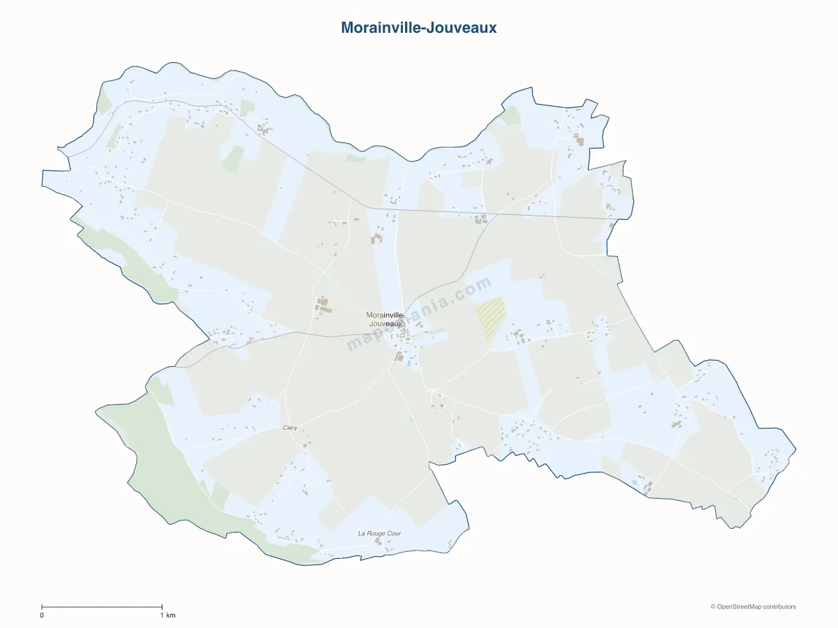 Carte de Morainville-Jouveaux à personnaliser