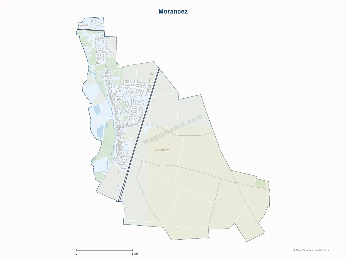 Carte de Morancez à personnaliser