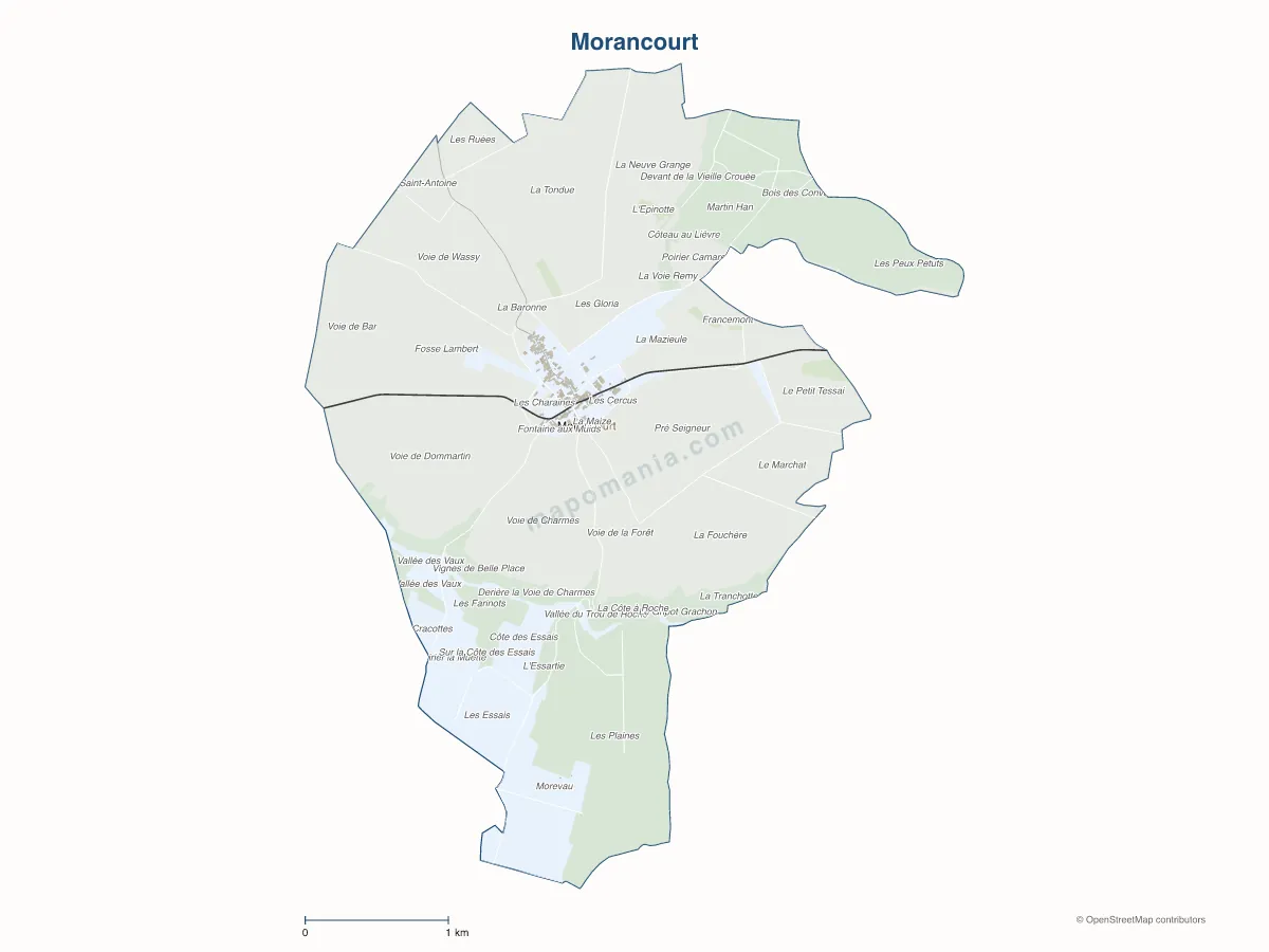 Carte de Morancourt à personnaliser