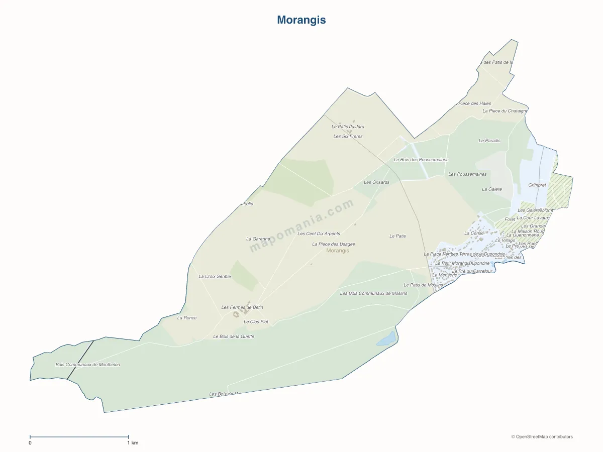 Carte de Morangis à personnaliser