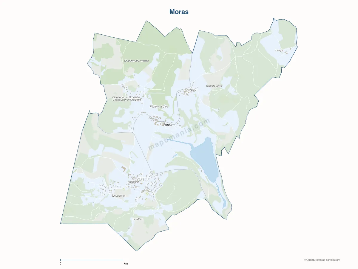 Carte de Moras à personnaliser