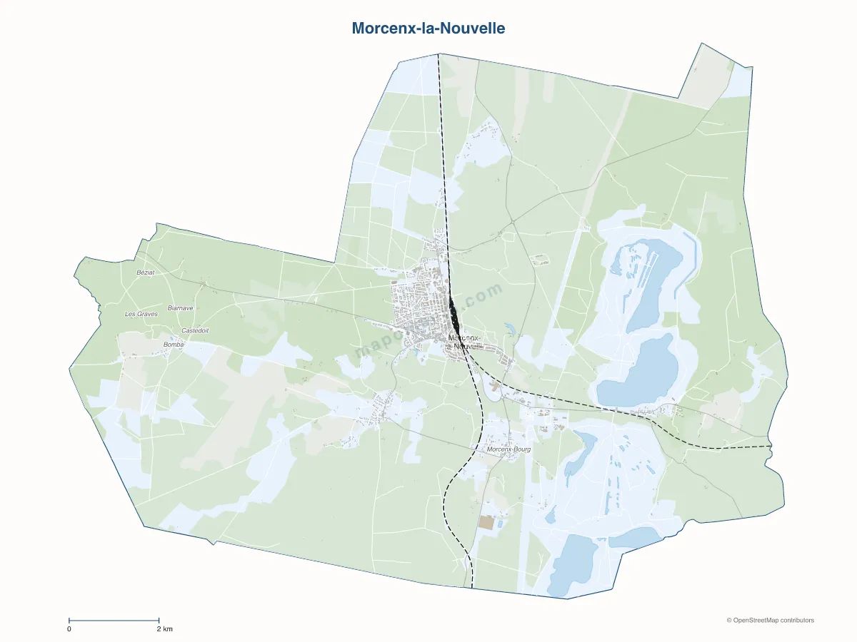 Carte de Morcenx-la-Nouvelle à personnaliser