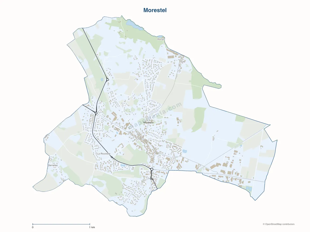 Carte de Morestel à personnaliser