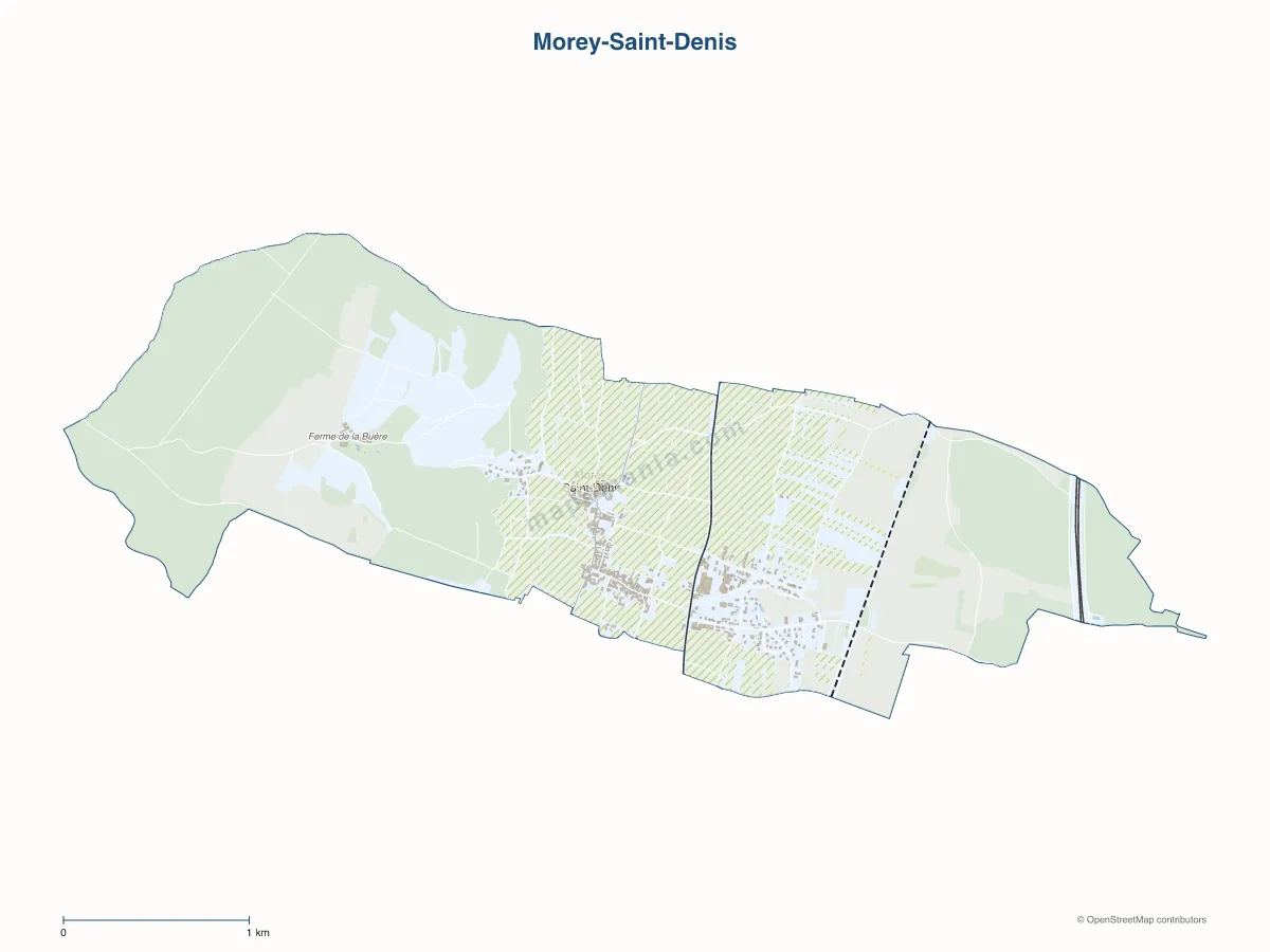Carte de Morey-Saint-Denis à personnaliser