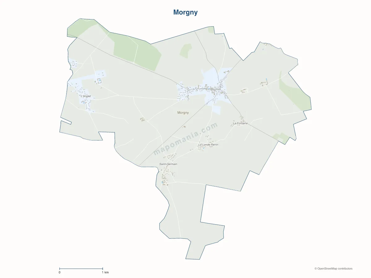 Carte de Morgny à personnaliser