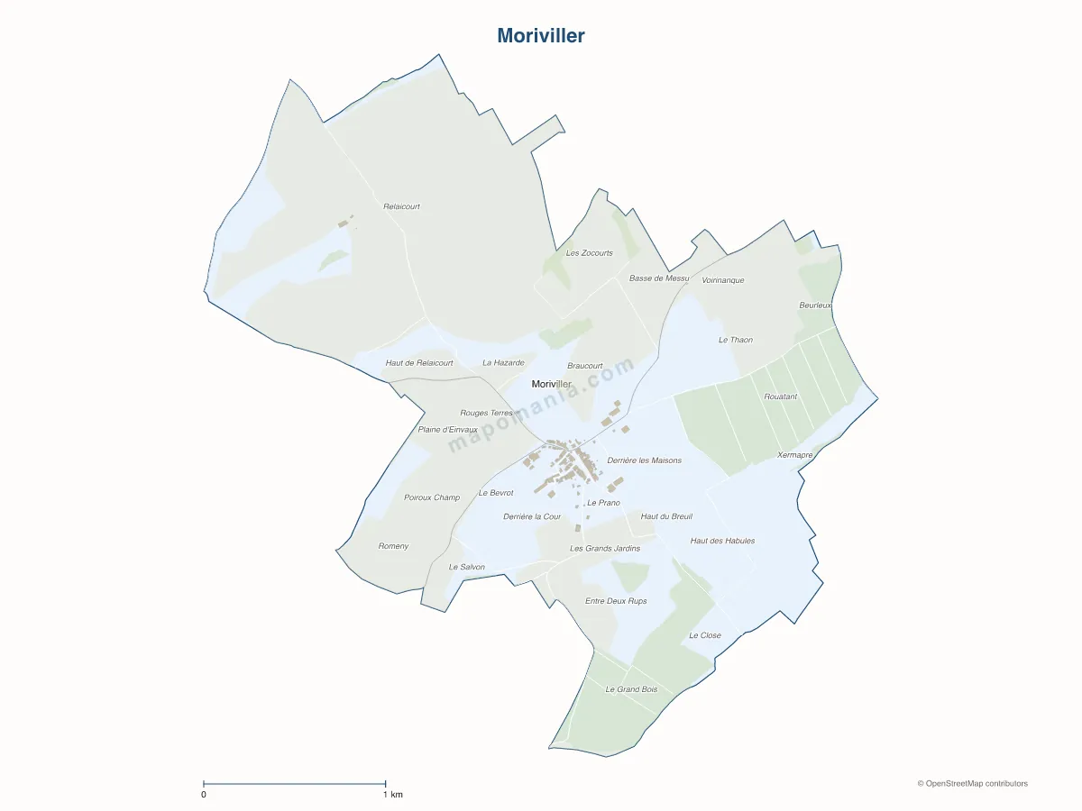 Carte de Moriviller à personnaliser