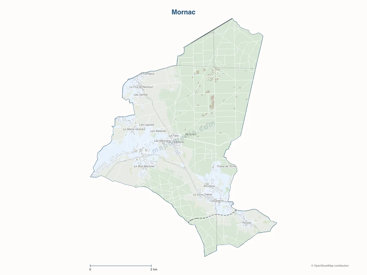 Carte de Mornac à personnaliser