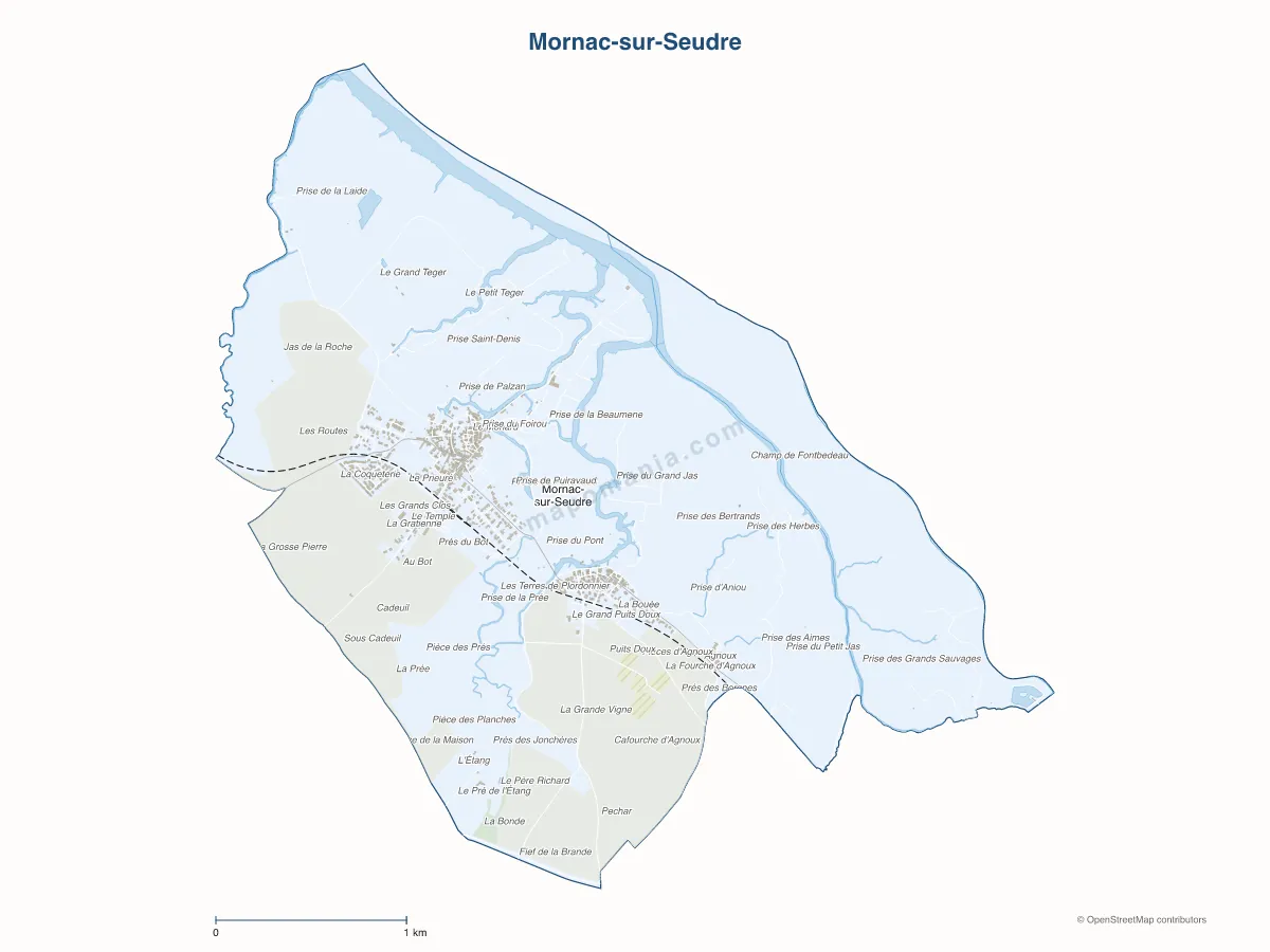 Carte de Mornac-sur-Seudre à personnaliser