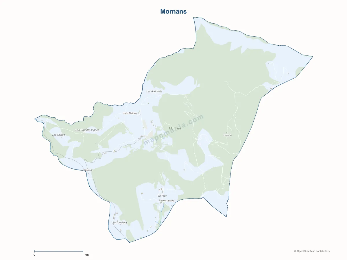 Carte de Mornans à personnaliser