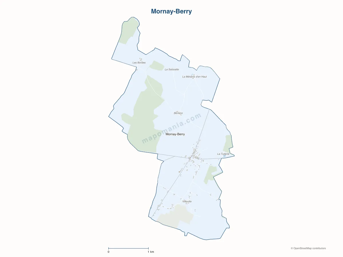 Carte de Mornay-Berry à personnaliser