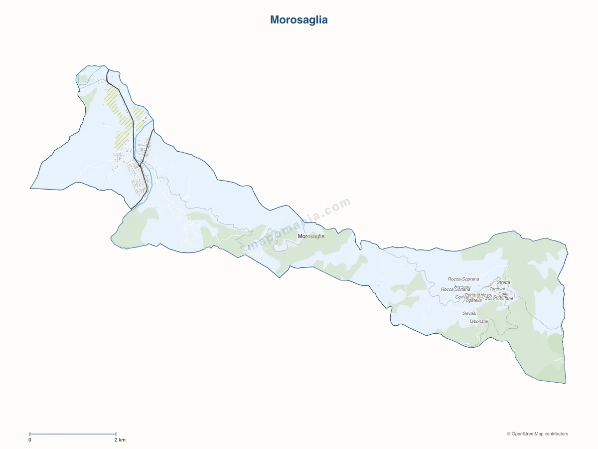 Carte de Morosaglia à personnaliser