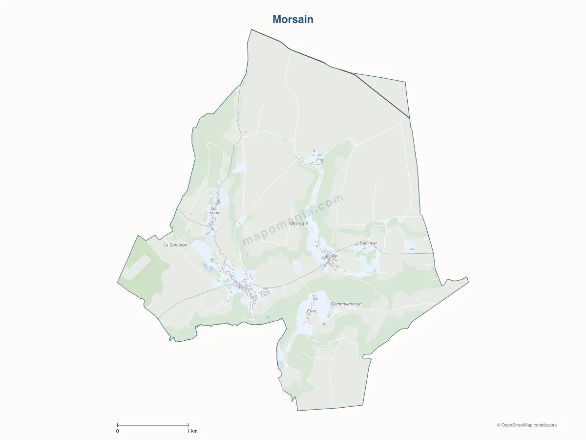 Carte de Morsain à personnaliser