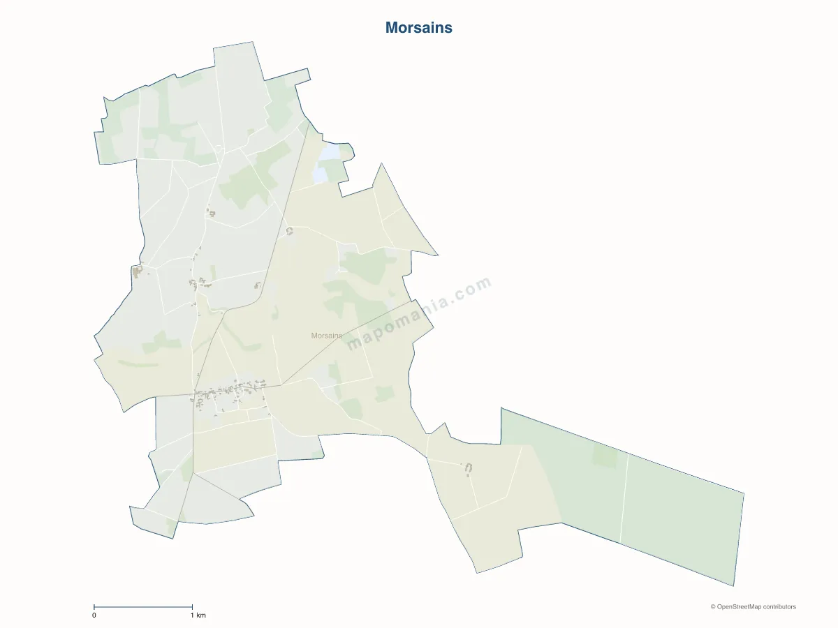 Carte de Morsains à personnaliser