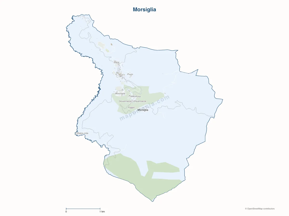 Carte de Morsiglia à personnaliser
