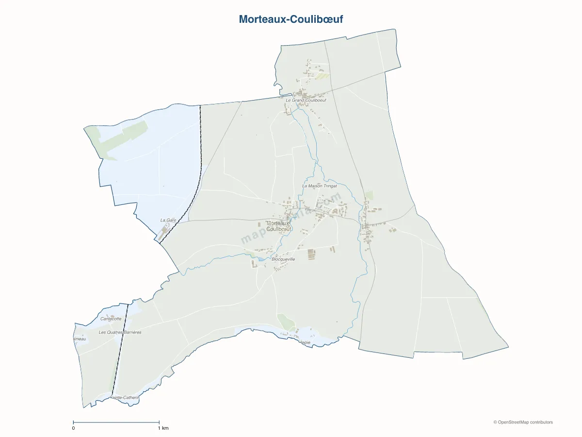 Carte de Morteaux-Coulibœuf à personnaliser