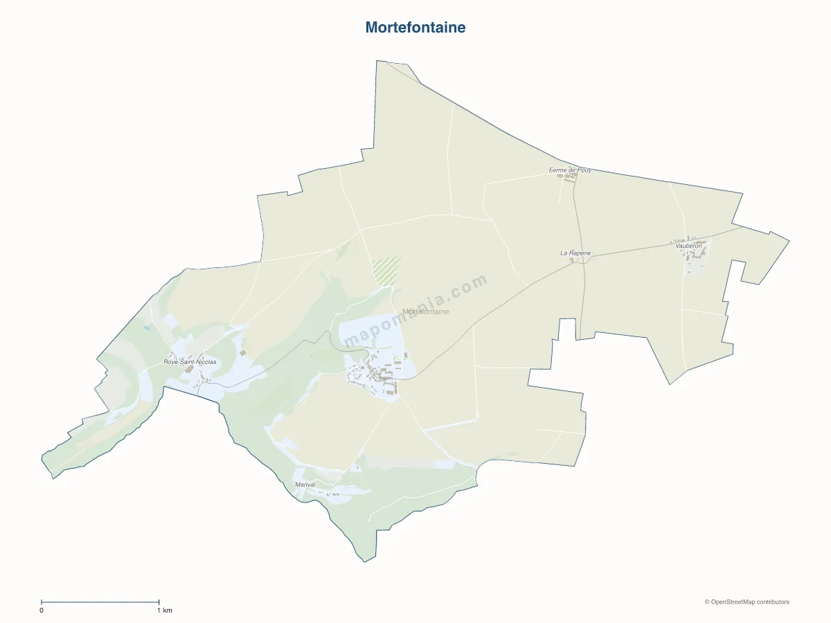 Carte de Mortefontaine à personnaliser
