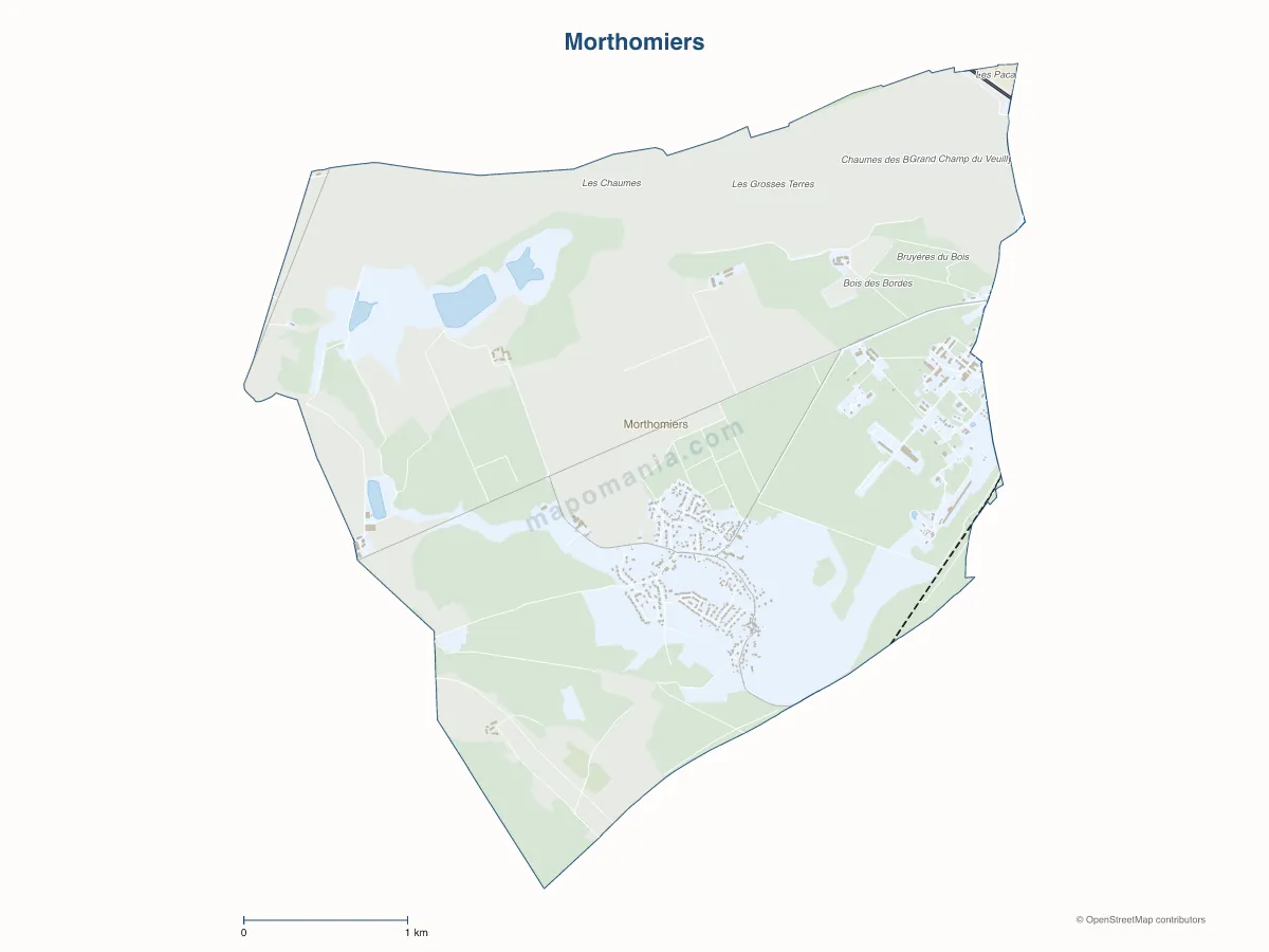 Carte de Morthomiers à personnaliser