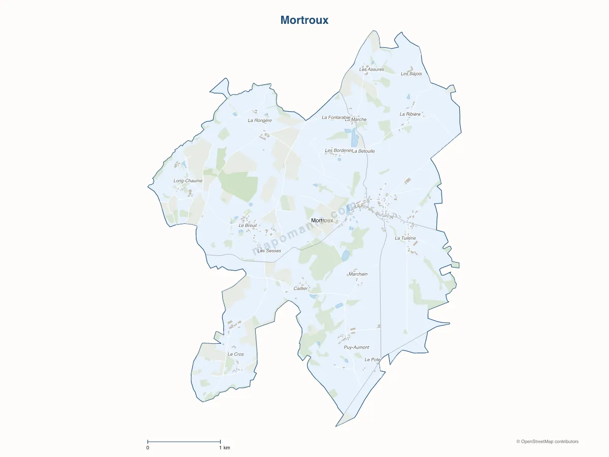 Carte de Mortroux à personnaliser