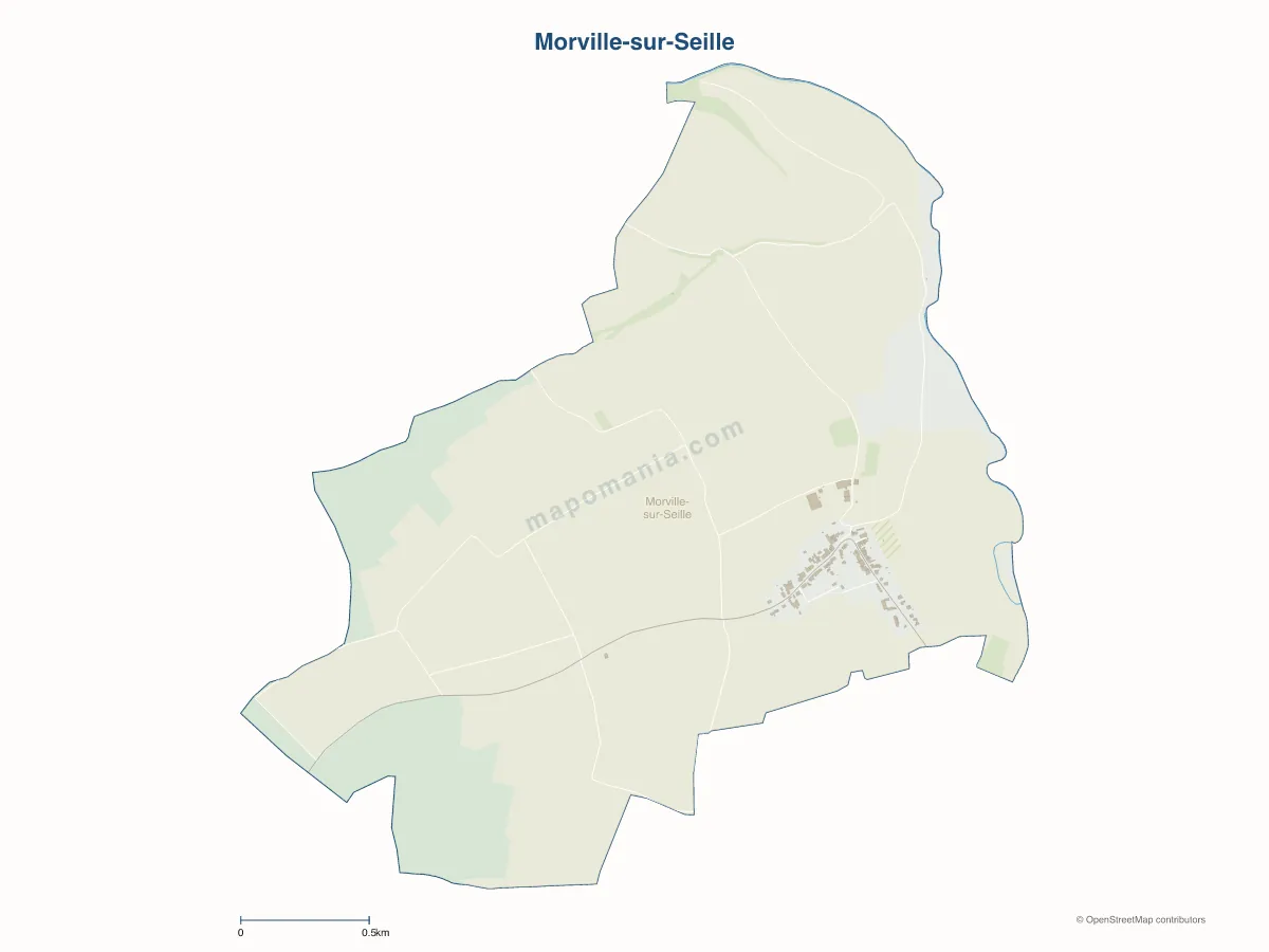 Carte de Morville-sur-Seille à personnaliser