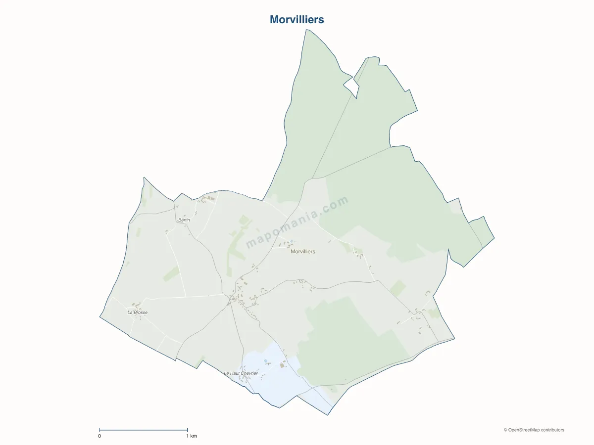 Carte de Morvilliers à personnaliser