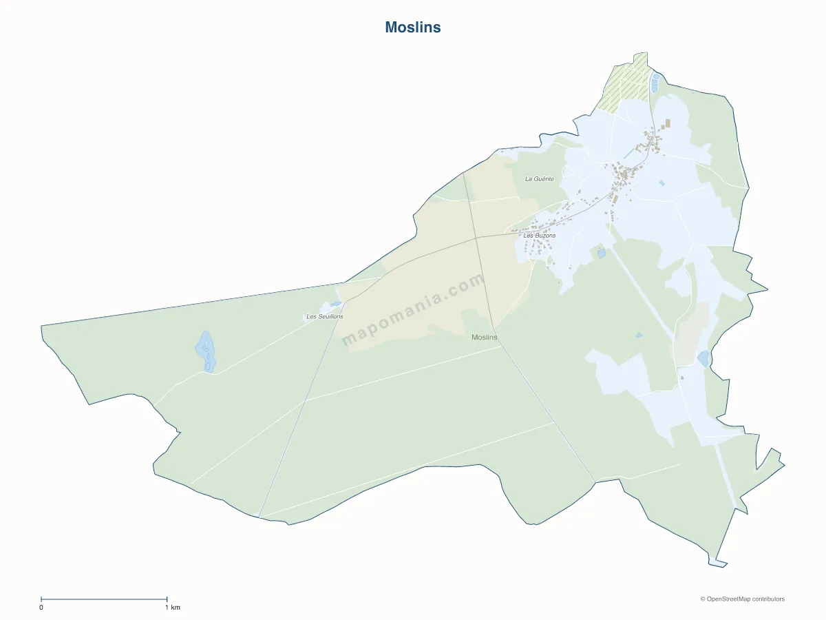 Carte de Moslins à personnaliser