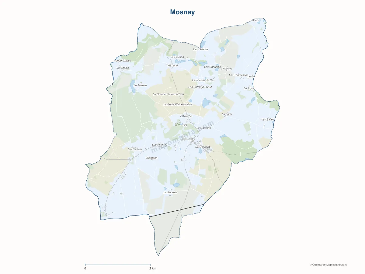 Carte de Mosnay à personnaliser