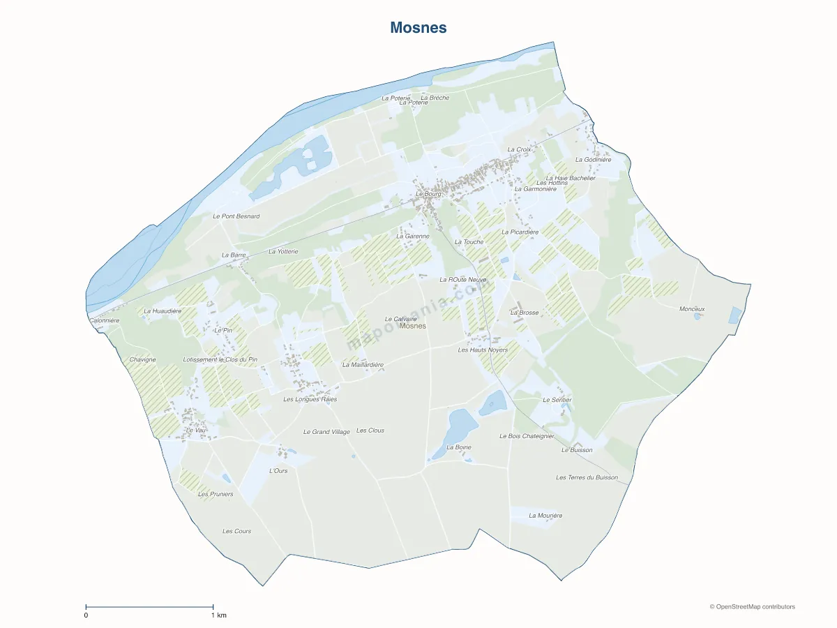 Carte de Mosnes à personnaliser