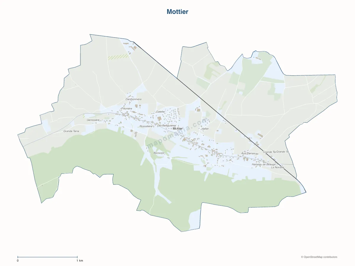 Carte de Mottier à personnaliser