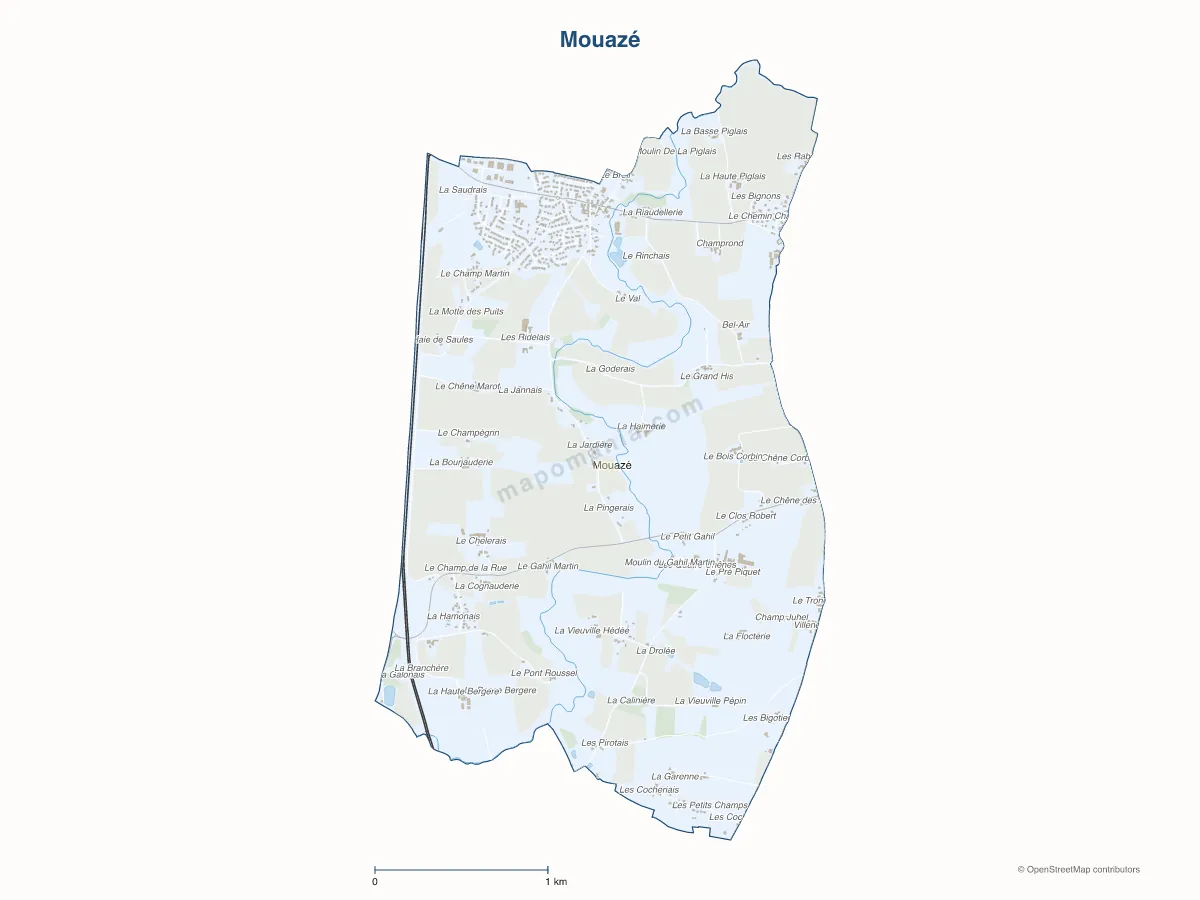 Carte de Mouazé à personnaliser
