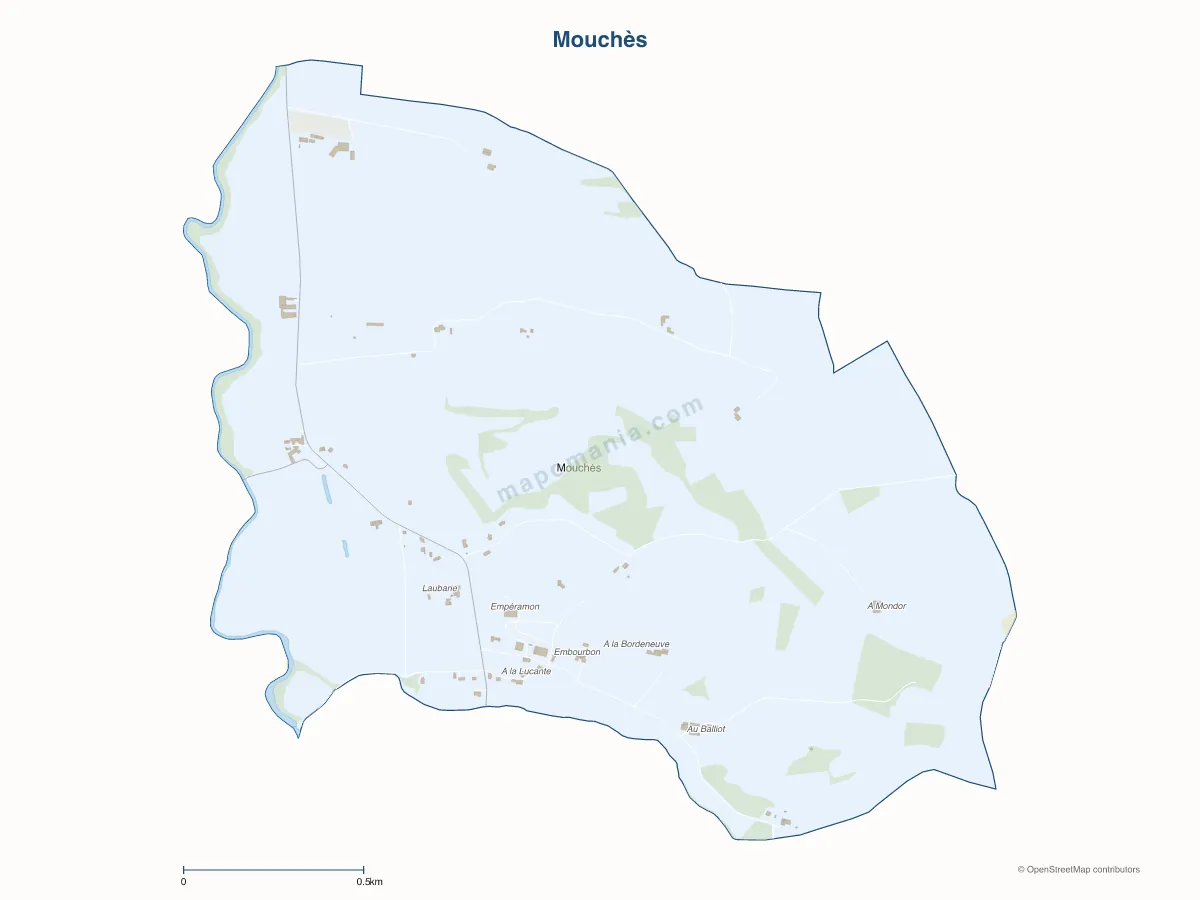 Carte de Mouchès à personnaliser